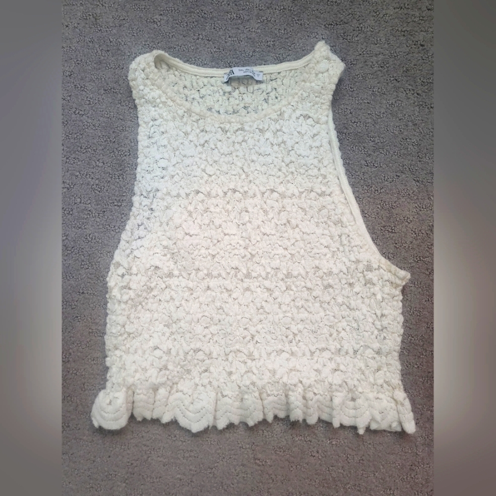 Zara Lace Crop To Top
